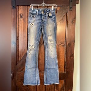 American Eagle Distressed Flare Jeans